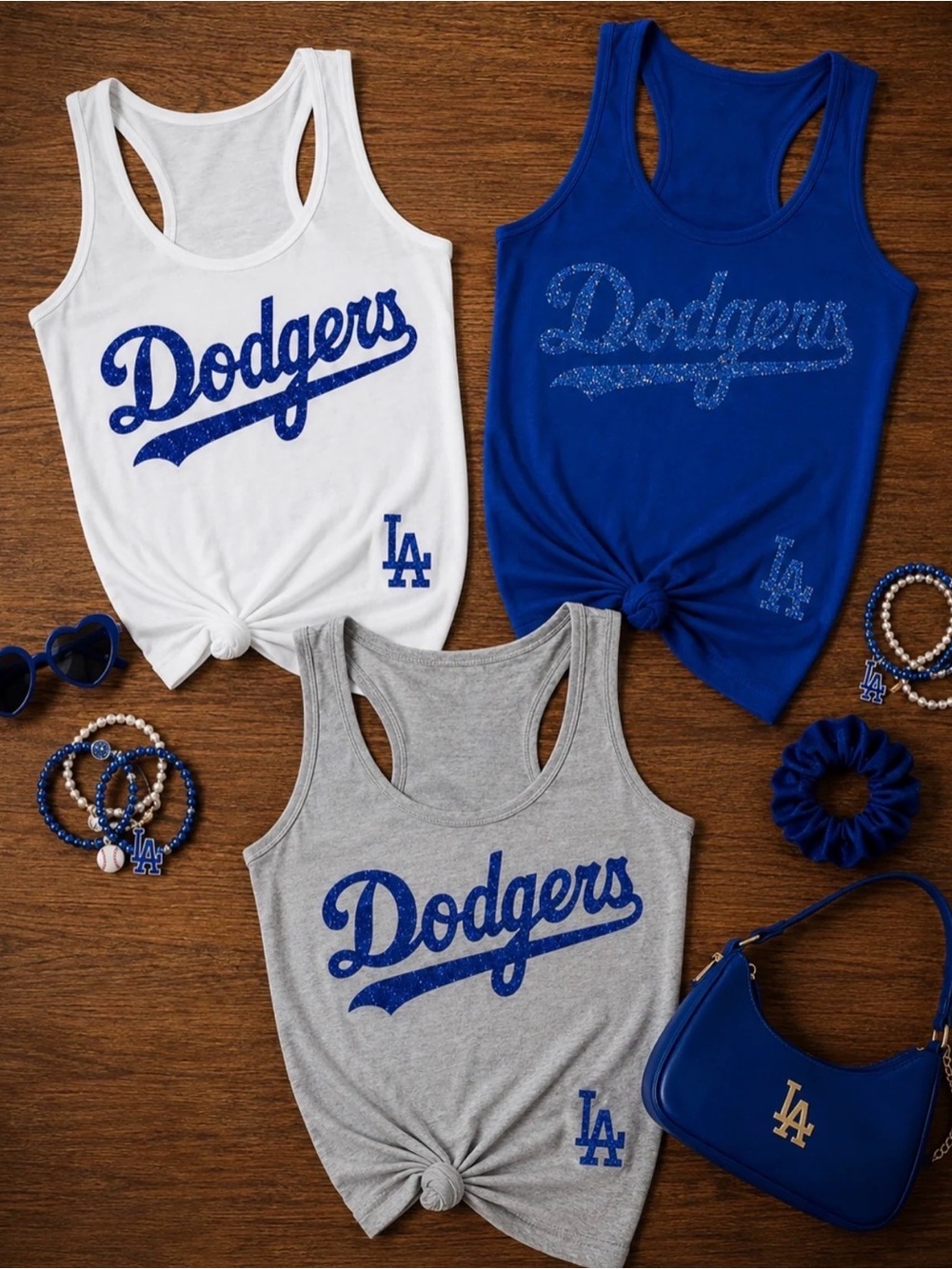Dodger baseball women racerback
